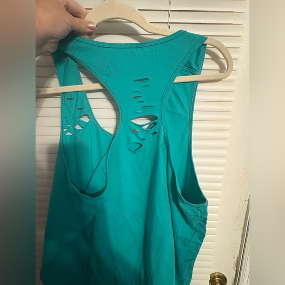 Mono B Aqua Cut-Out Tank Top - Picture 2 of 3